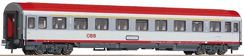 Passenger car 1st class type Eurofima in New livery (1:100)<br /><a href='images/pictures/Roco/45169.jpg' target='_blank'>Full size image</a>